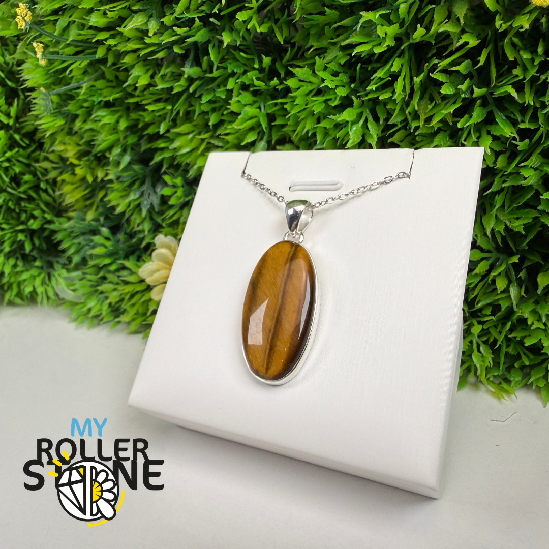 Pendentif Œil de Tigre Argent 925 – TEYP14