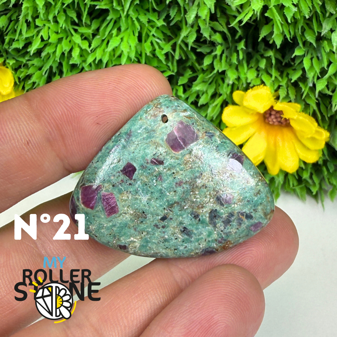 Pendentif percé Ruby Fushiste 5A