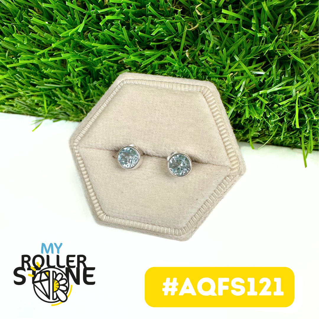 Boucles d'oreilles Argent 925 Aigue-Marine #AQFS121