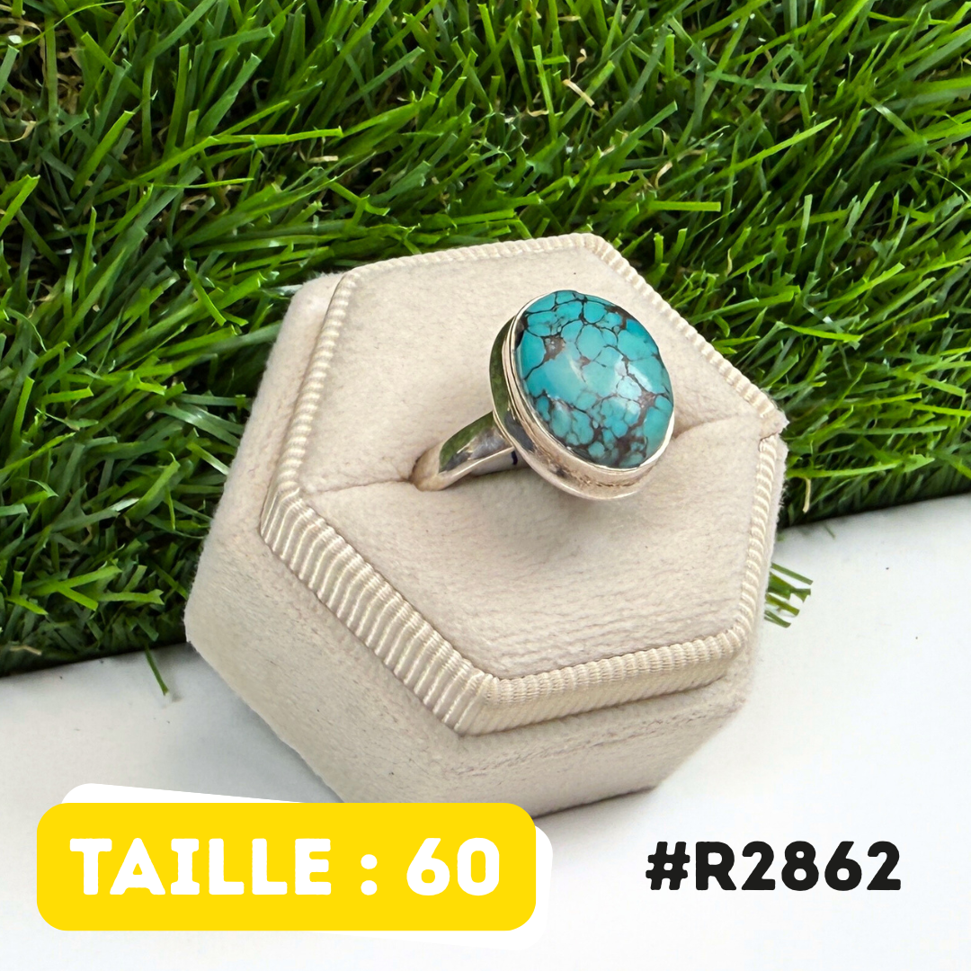 Bague Turquoise Tibétaine #R2862