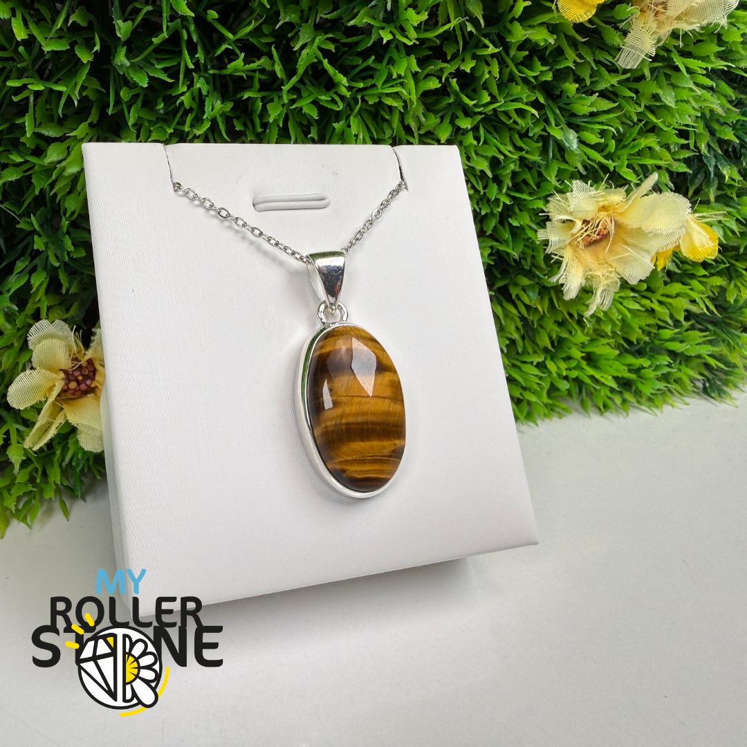 Pendentif Œil de Tigre Argent 925 – TEYP2050