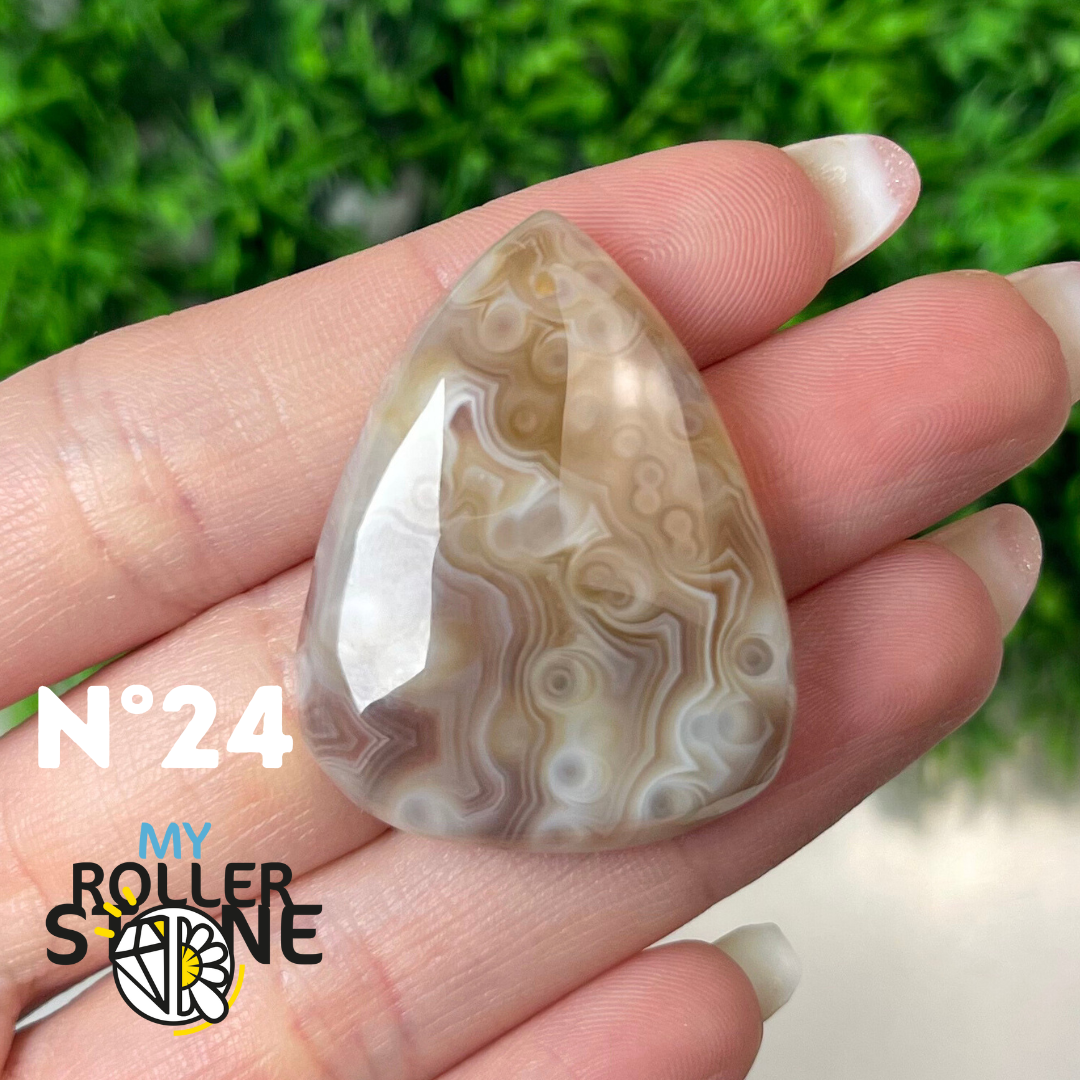Pendentif Agate du Botswana 5A percé