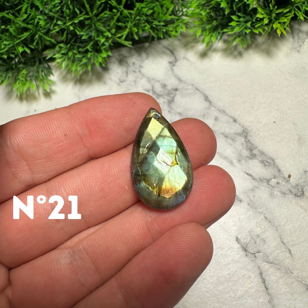 Pendentifs Labradorite forme Libre Facettée