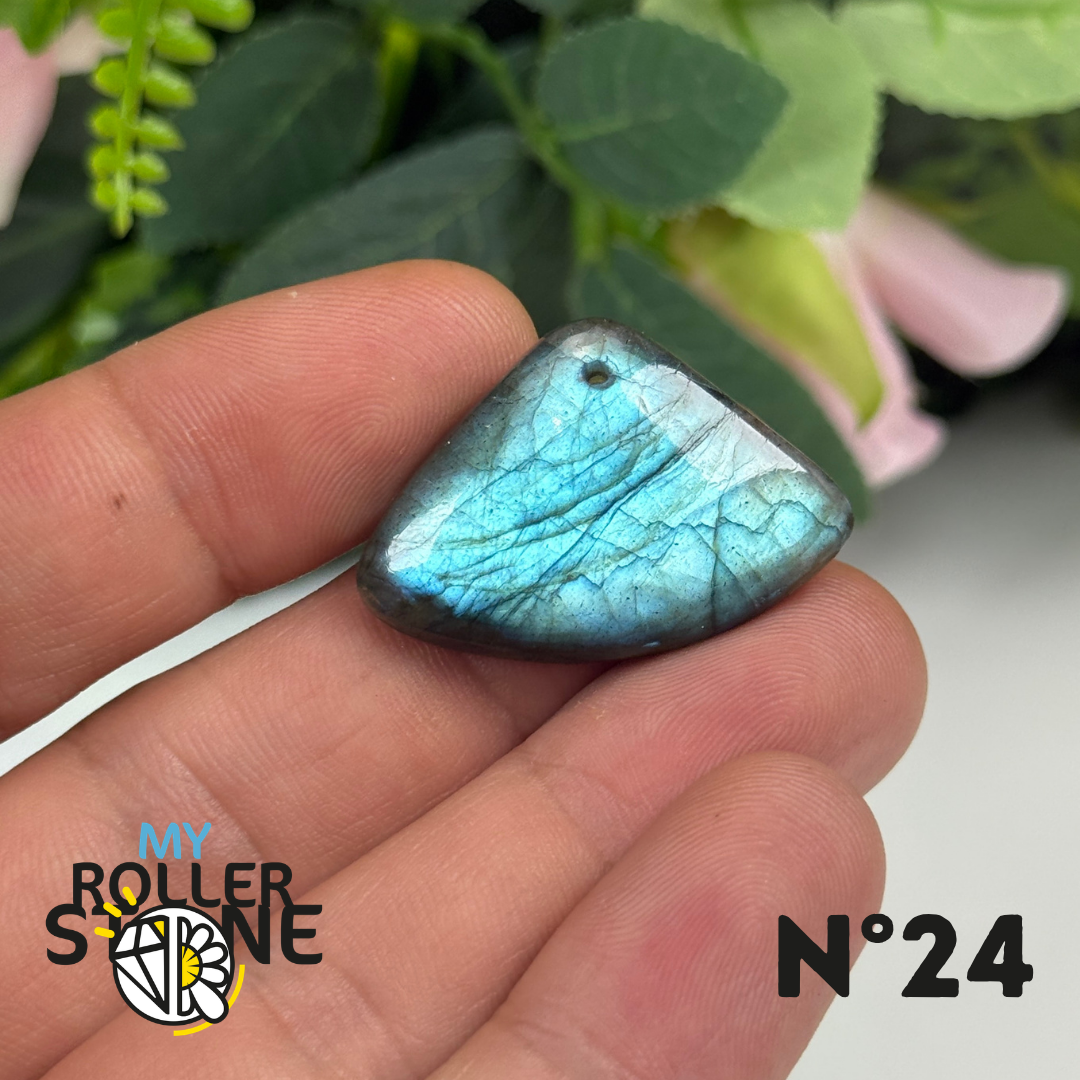 Pendentif Percé Labradorite Multi Fire 5A