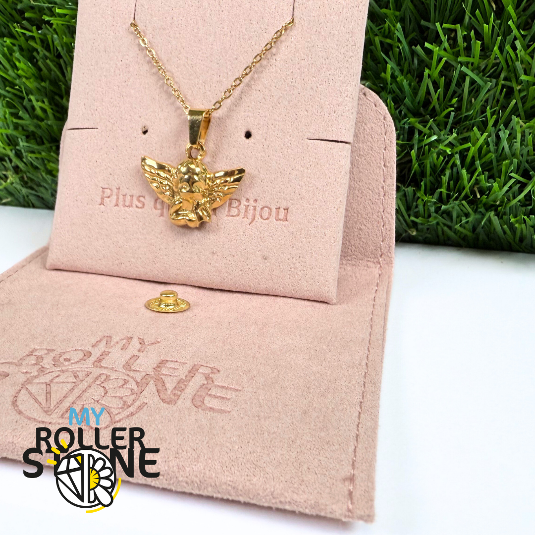 Pendentif ange or acier inoxydable