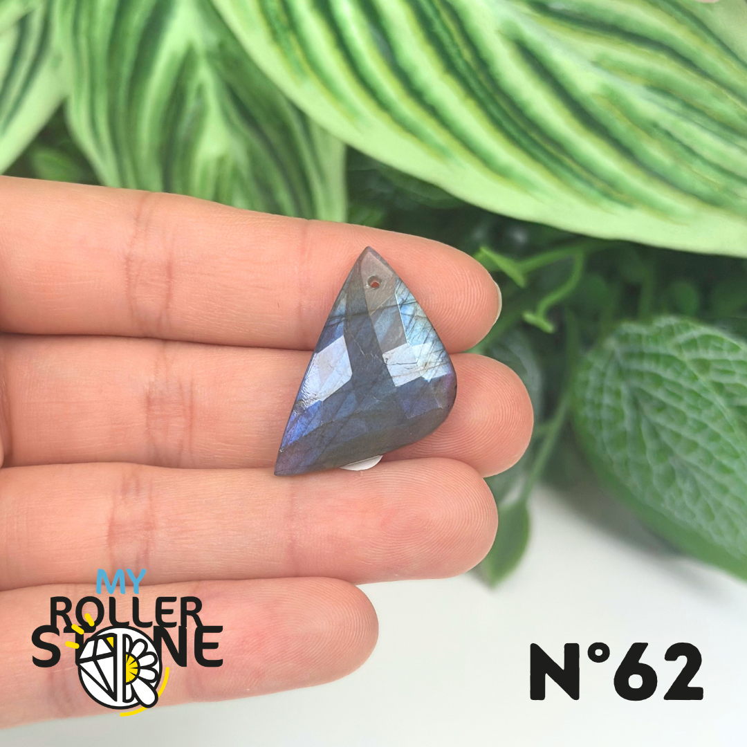 Pendentifs Labradorite Blue Fire Facettée 5A