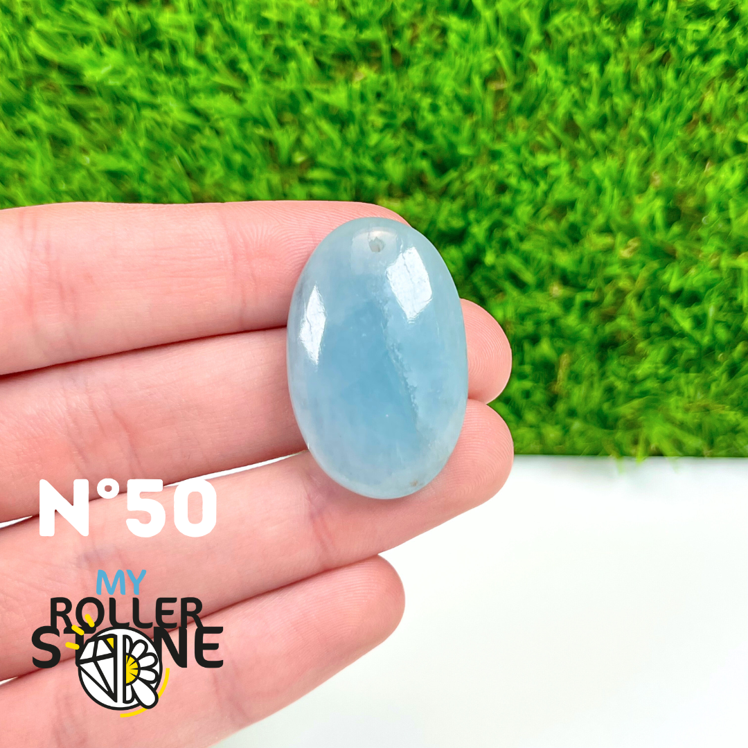 Pendentif Percé Aigue marine 5A