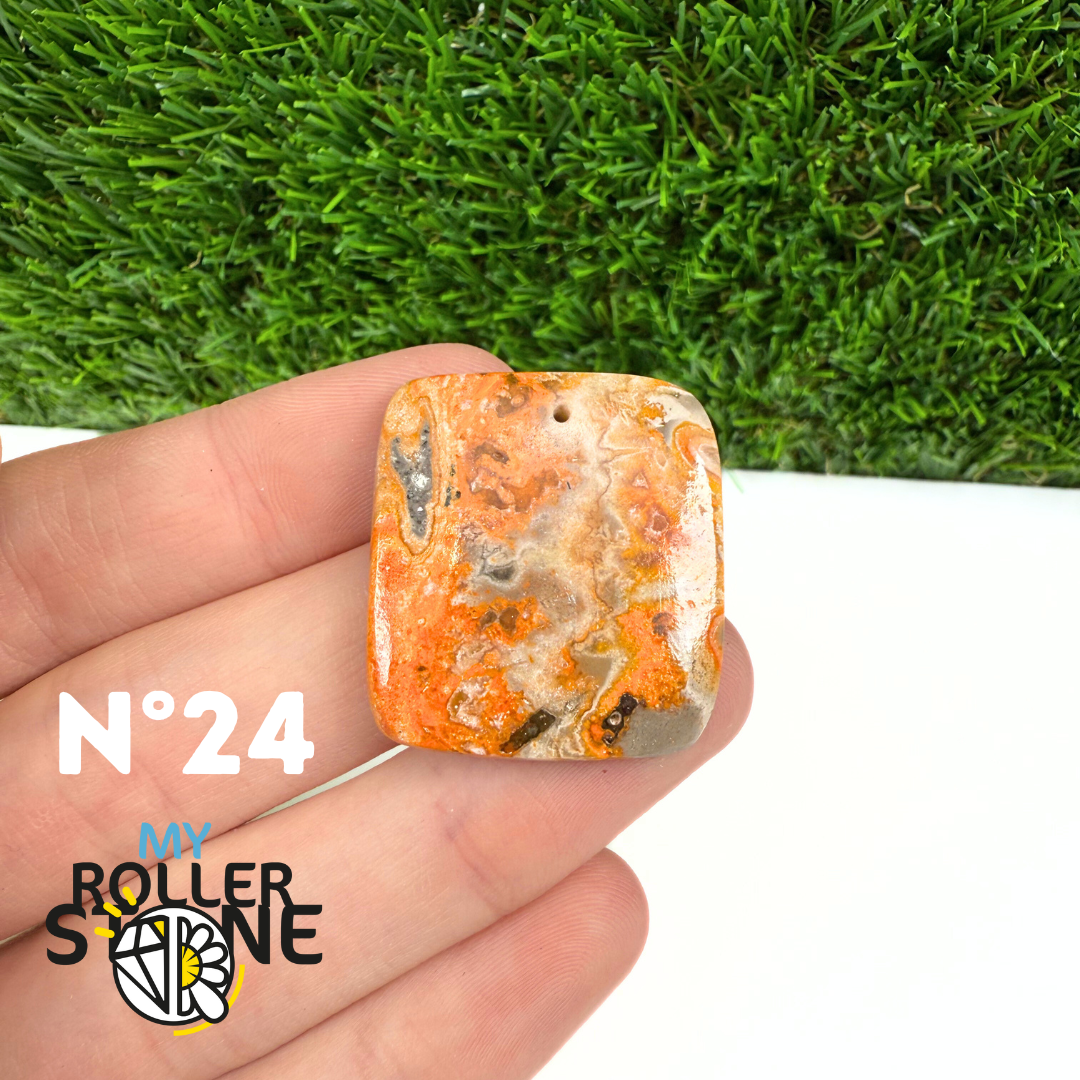 Pendentif Jaspe Bumblebee 5A Percé 5A