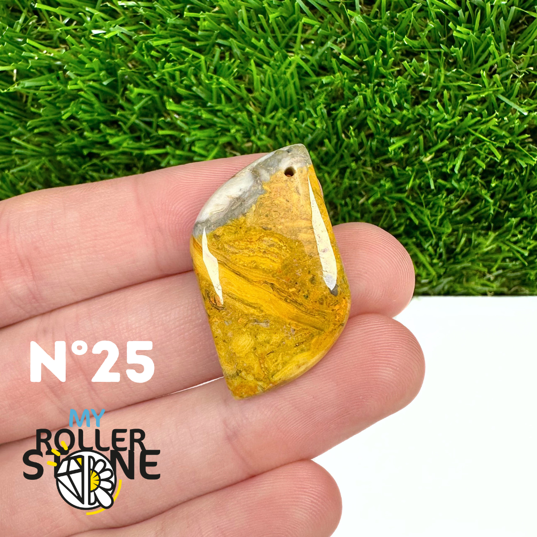 Pendentif Jaspe Bumblebee Néo 5A Percé