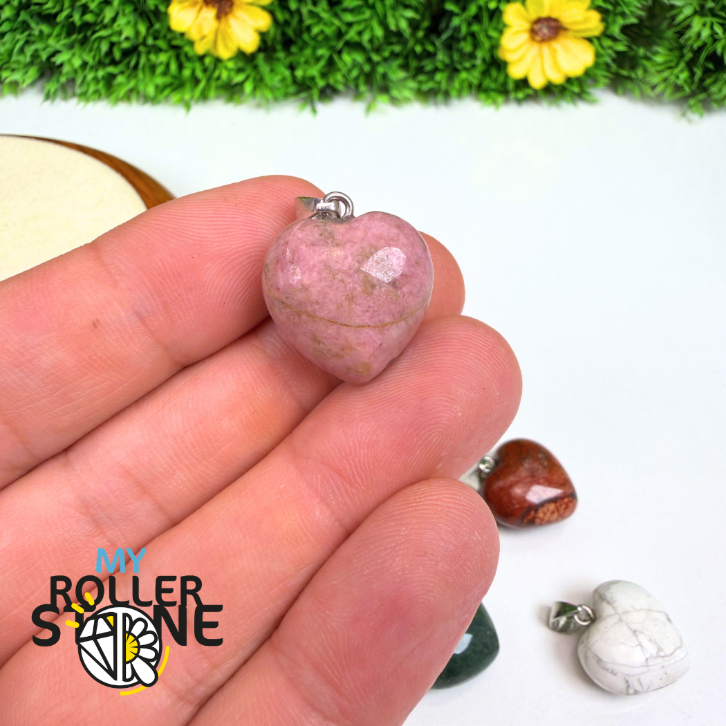 Pendentifs coeur pierre (13 variantes)
