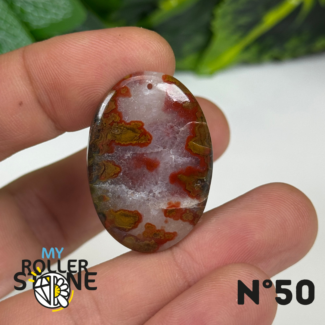 Pendentif Agate Marocaine 5A percé