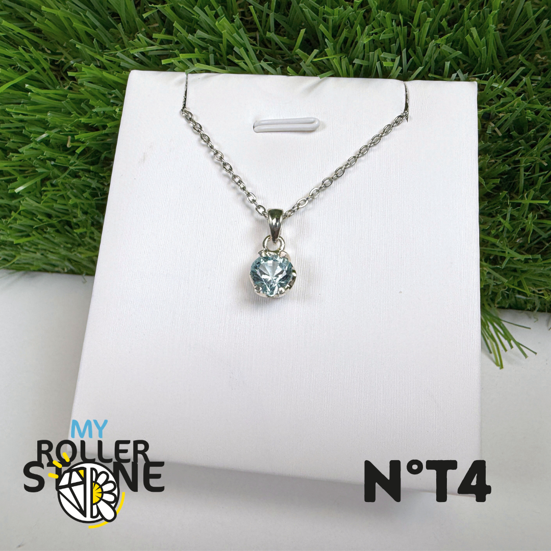 Pendentif Topaze Bleue Argent 925 #4