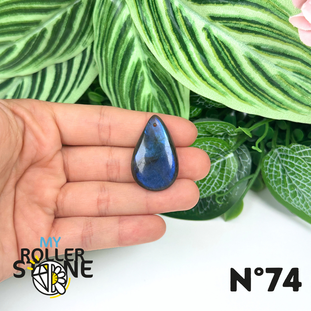 Pendentif Labradorite blue fire percé 5A