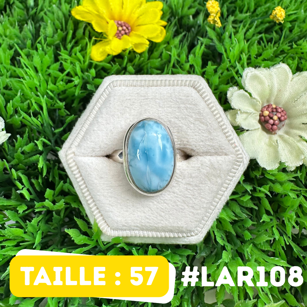 Bague Argent 925 Larimar #LAR108