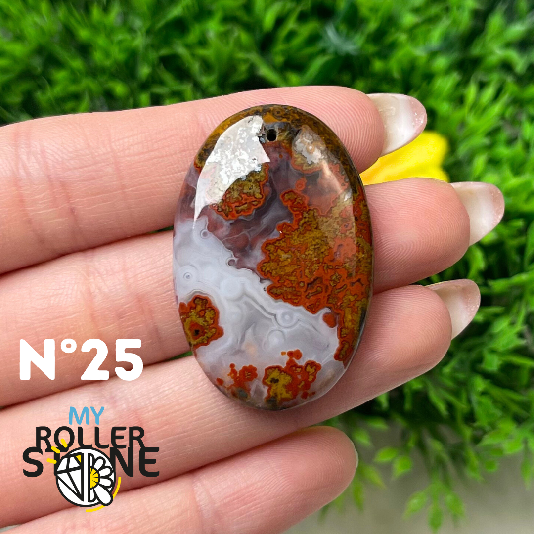 Pendentif Agate Marocaine 5A percé
