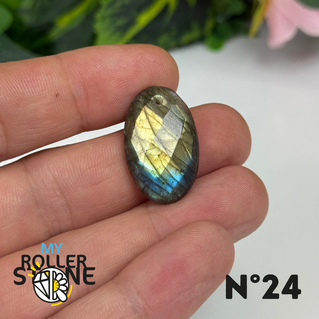 Pendentifs Labradorite Facettée Multi fire 5A