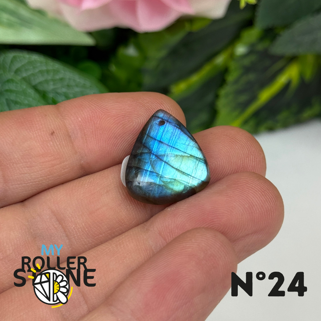 Pendentif Labradorite Blue fire percé 5A