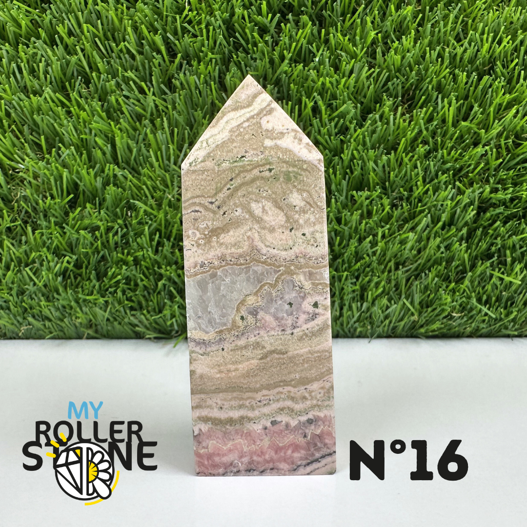 Pointes Pierre Rectangulaire Rhodochrosite