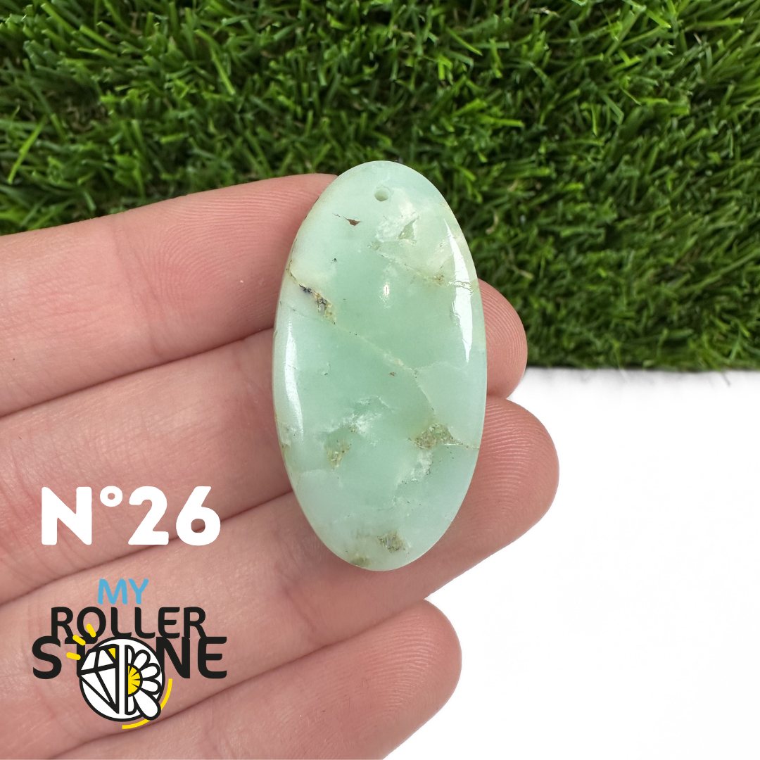 Pendentif Chrysoprase Percé