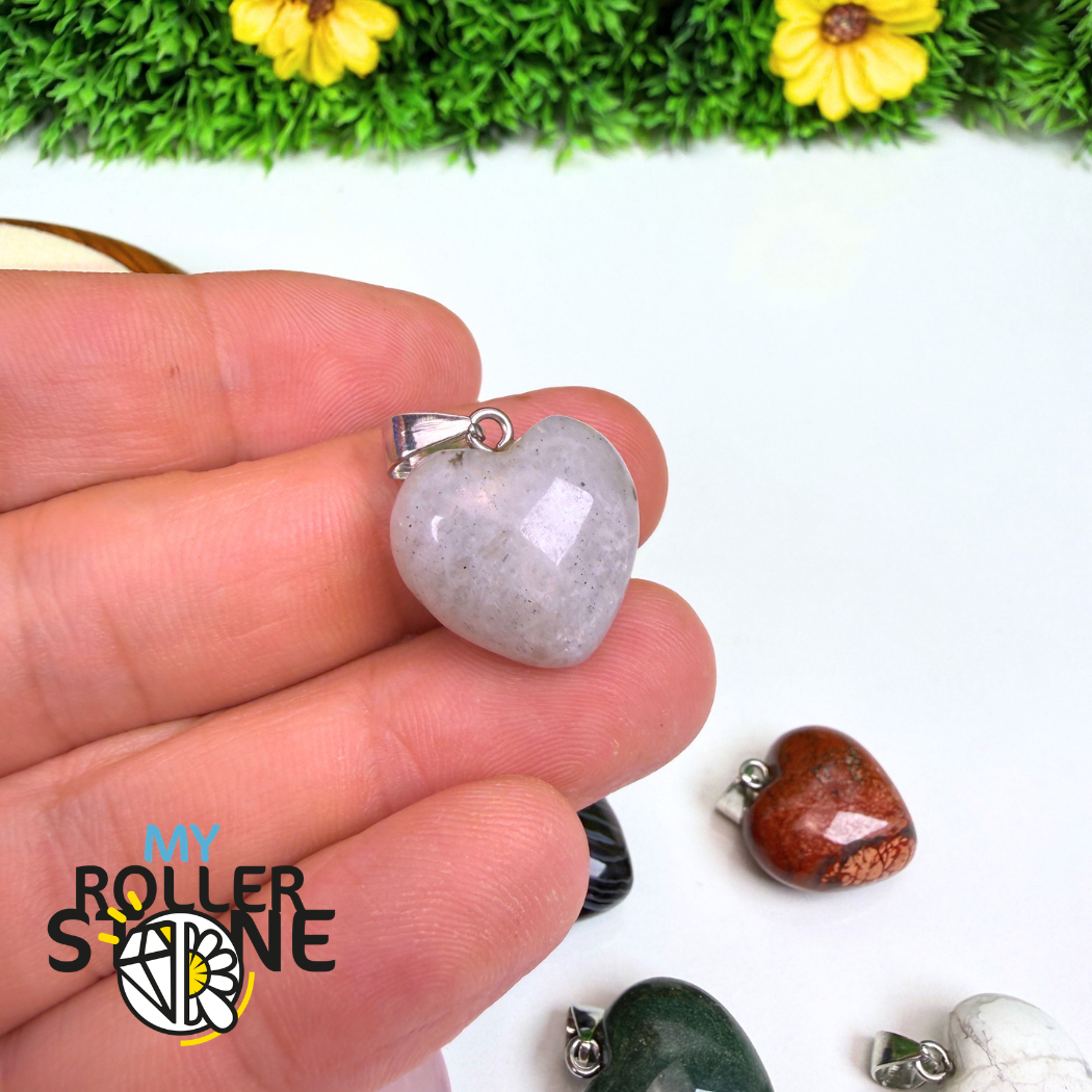 Pendentifs coeur pierre (13 variantes)
