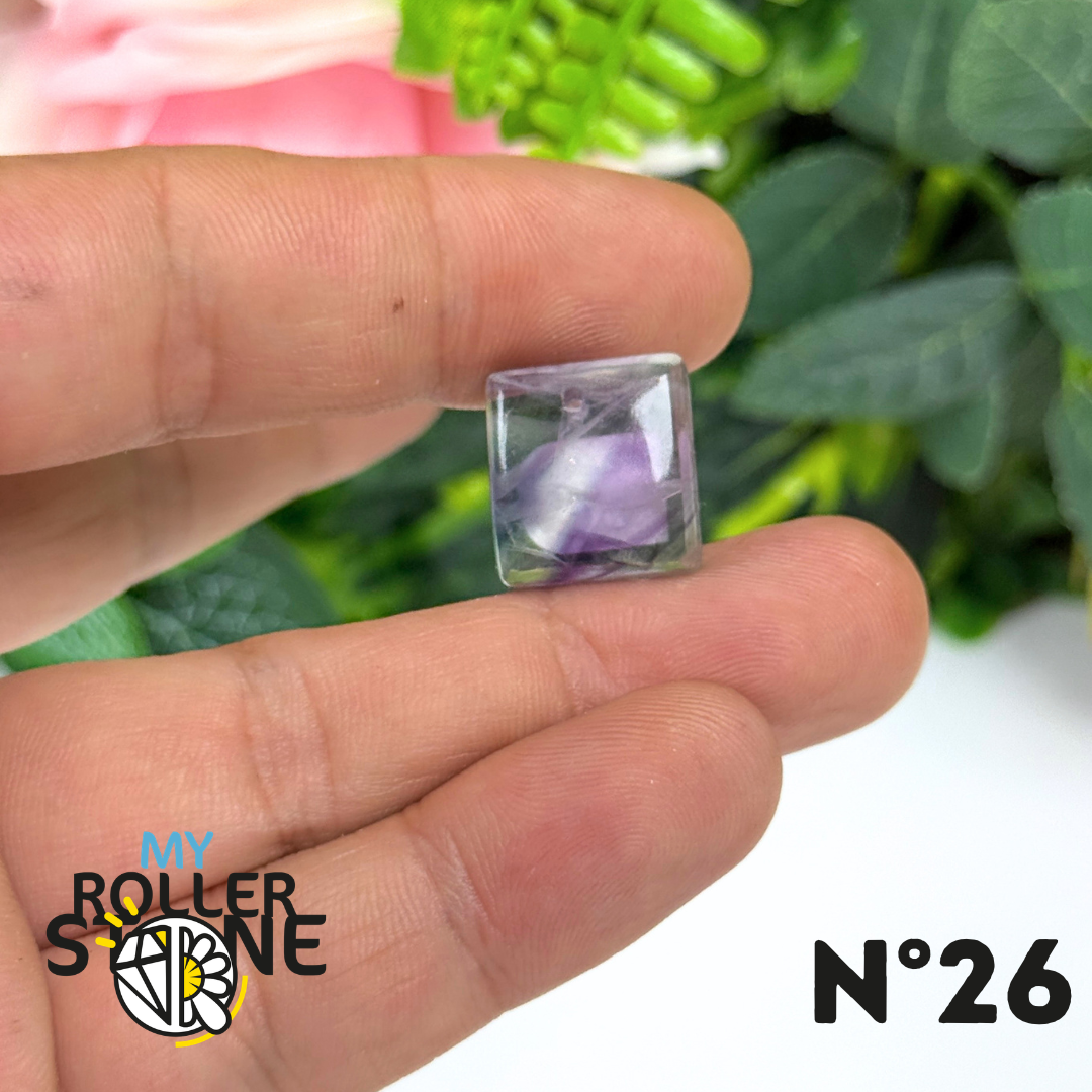 Pendentif percé Fluorite Arc-en-Ciel 5A