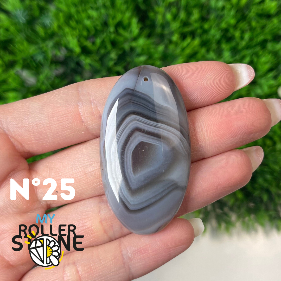 Pendentif Agate du Botswana 5A percé