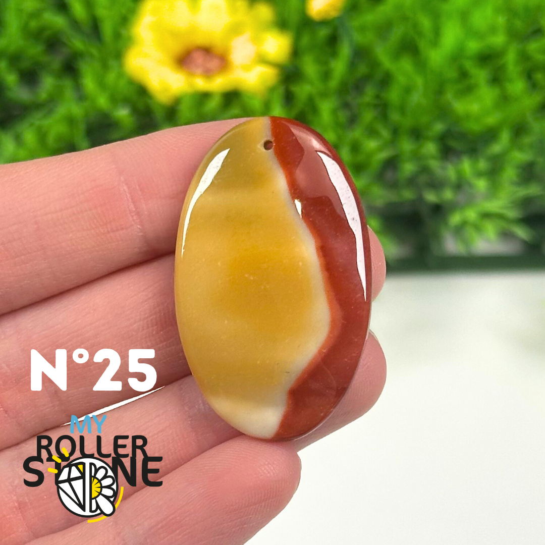 Pendentif Jaspe Mokaite percé 5A