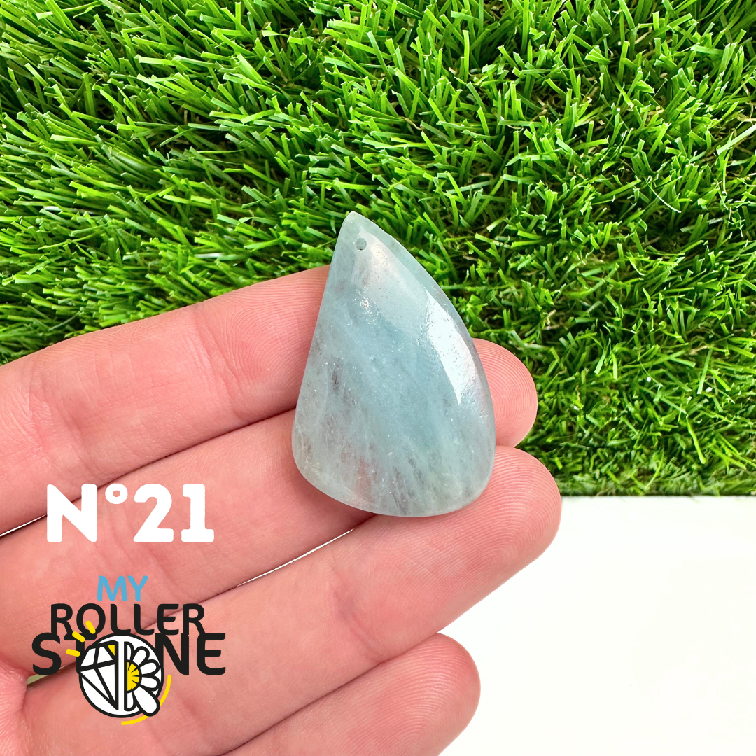 Pendentif Percé Aigue marine 5A