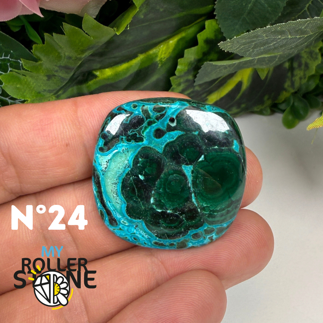 Pendentif Malachite Chrysocolle Percé 5A
