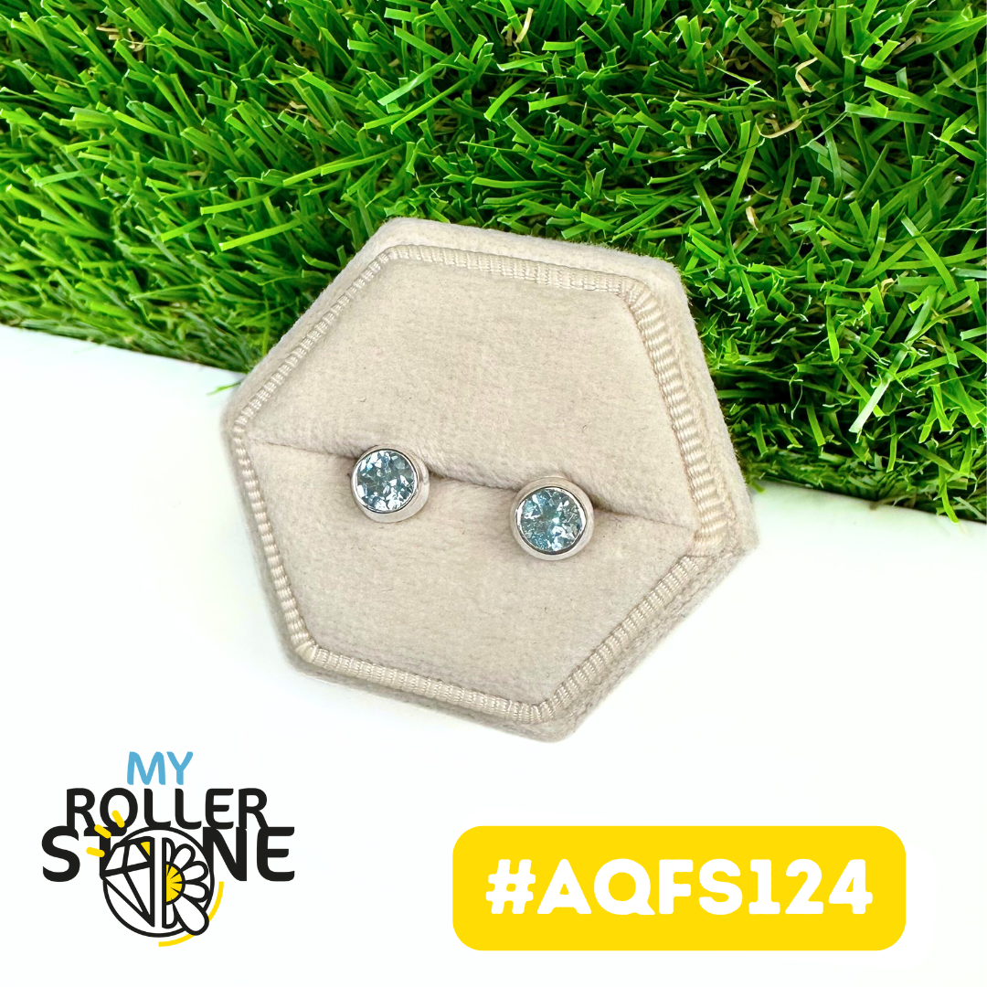 Boucles d'oreilles Argent 925 Aigue-Marine #AQFS124