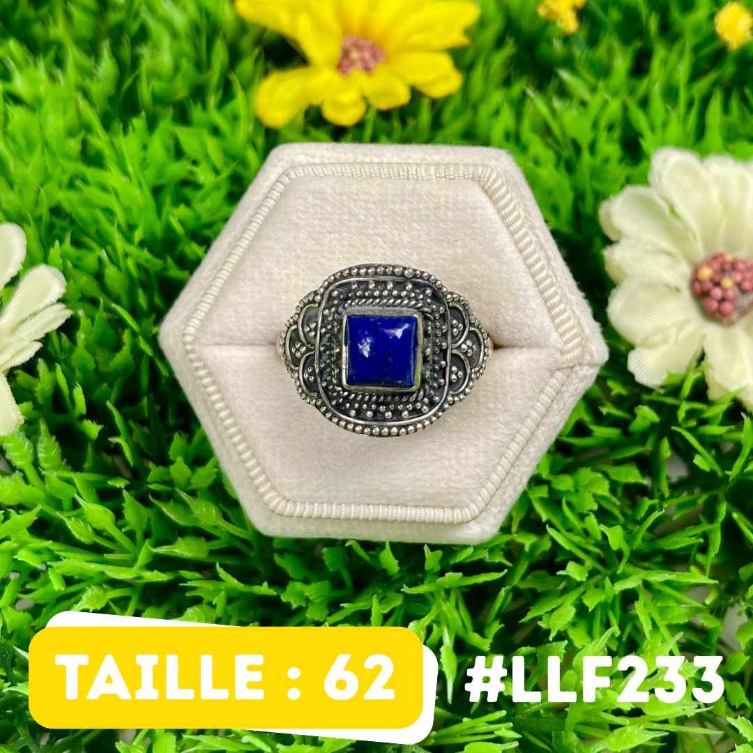 Bague Argent 925 Lapis Lazuli #LLF233
