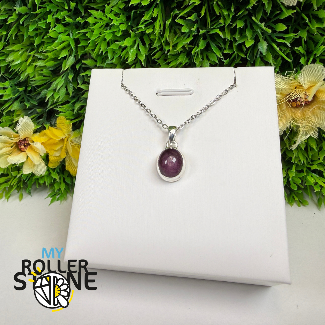 Pendentif Rubis Étoilé Argent 925 – RBSP186