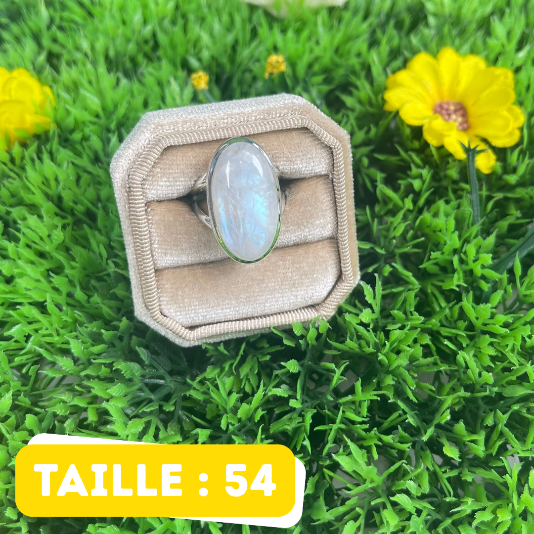 Bague Pierre de Lune Blue Fire #225