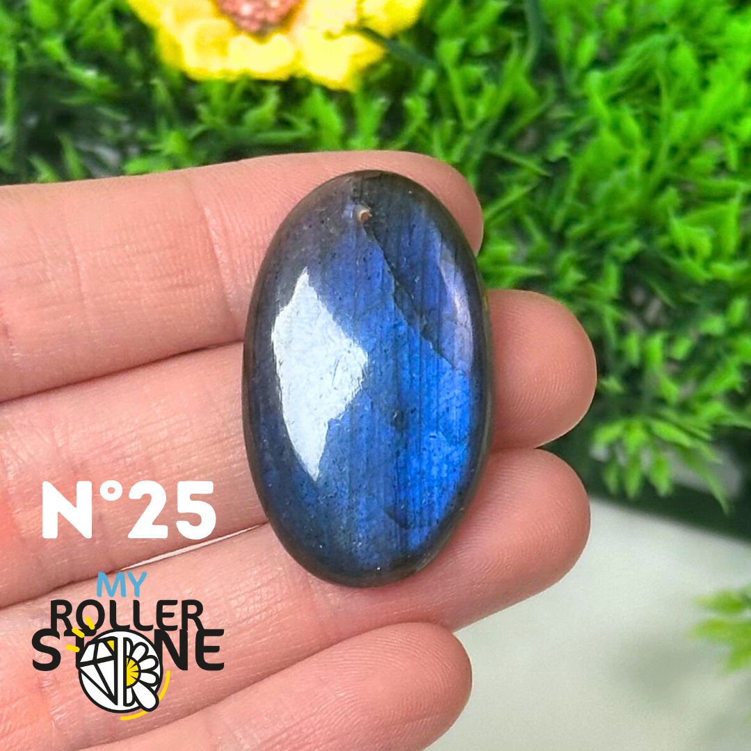 Pendentif Labradorite blue fire percé 5A