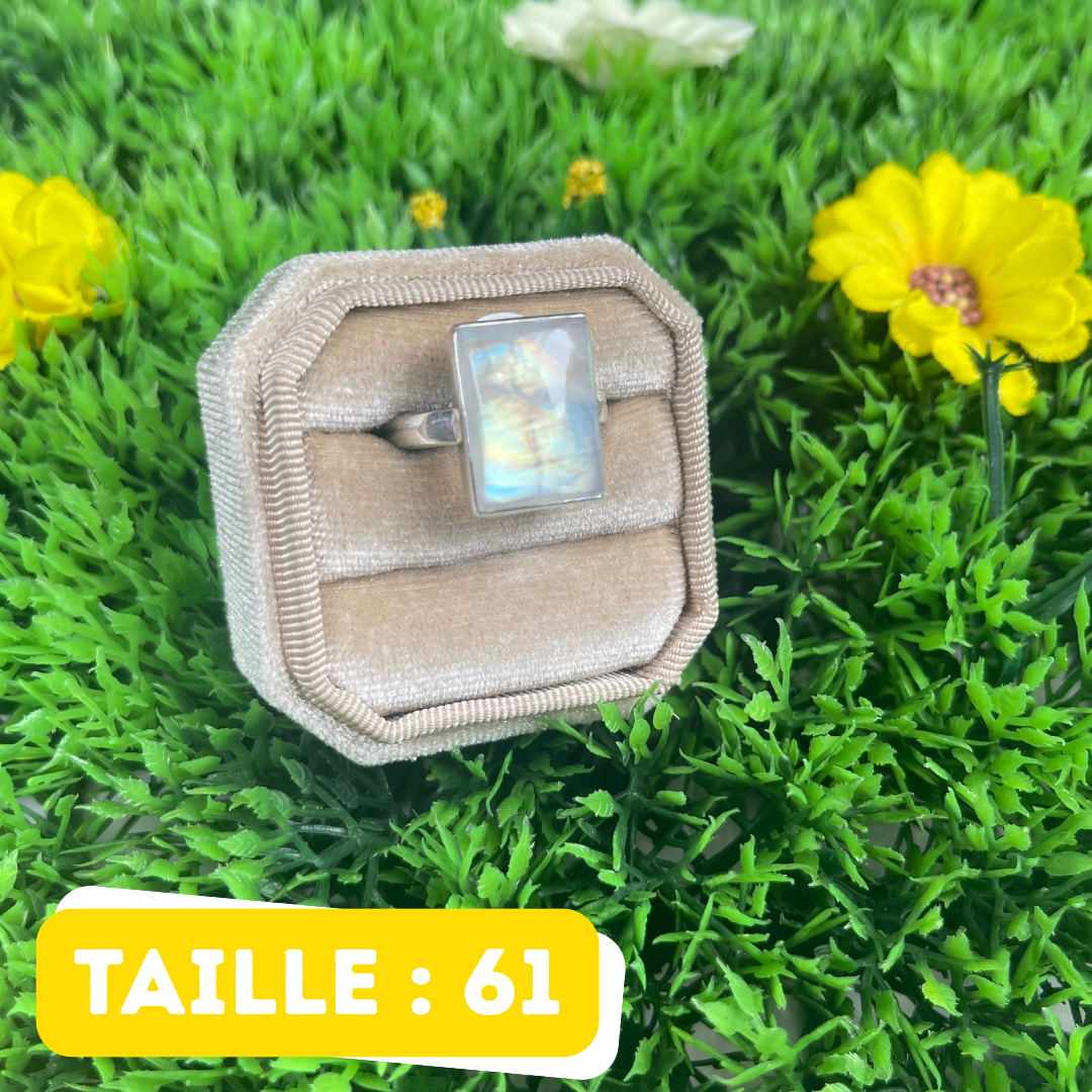 Bague Pierre de Lune Blue Fire #226