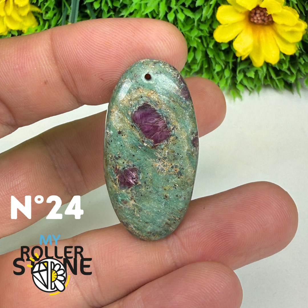 Pendentif percé Ruby Fushiste 5A