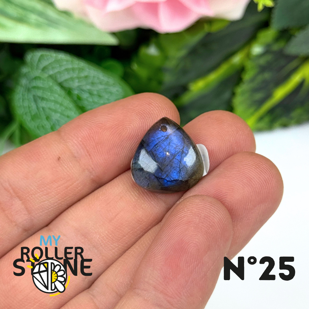 Pendentif Labradorite Blue fire percé 5A