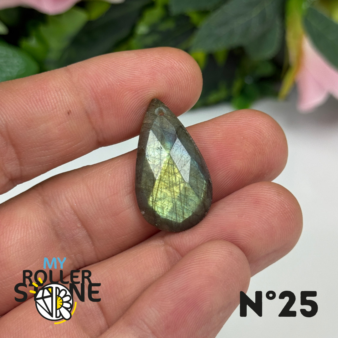 Pendentifs Labradorite Facettée Multi fire 5A