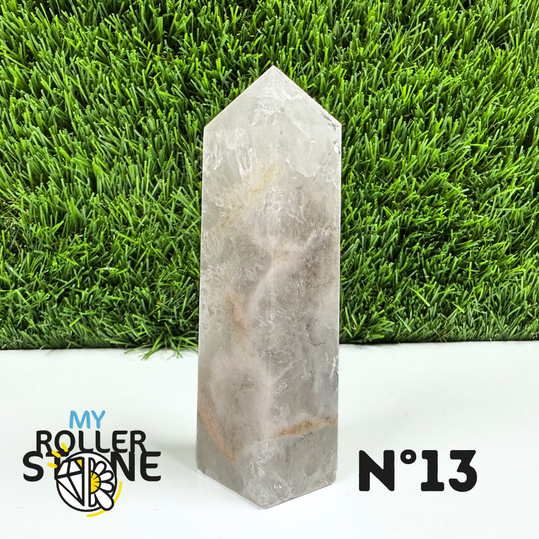 Pointes Pierre Rectangulaire Agate Fleur