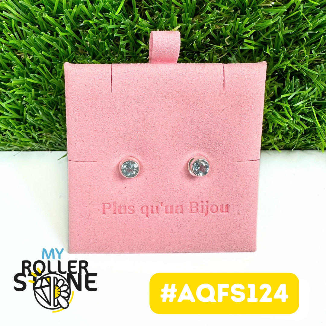 Boucles d'oreilles Argent 925 Aigue-Marine #AQFS124