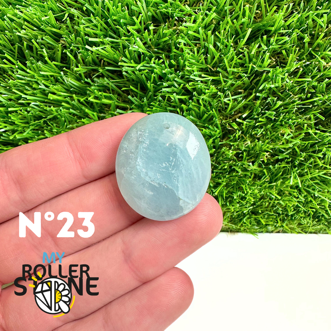 Pendentif Percé Aigue marine 5A