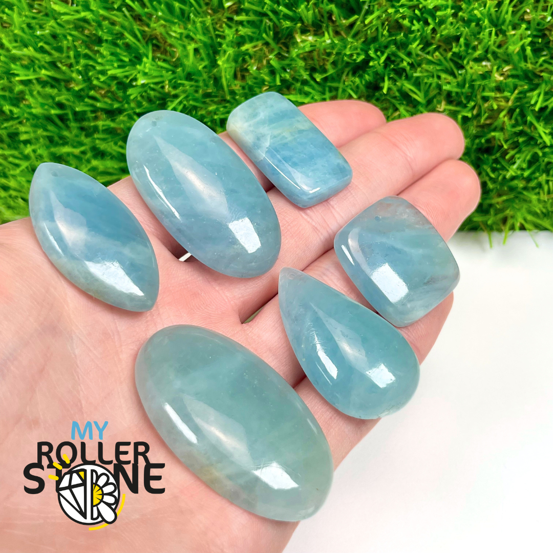 Pendentif Percé Aigue marine 5A