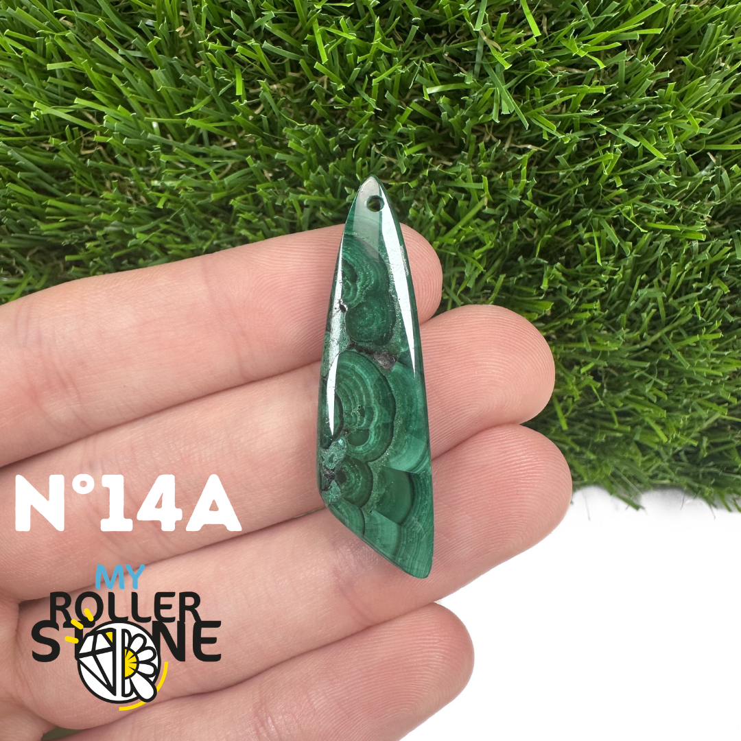 Pendentif Percée Malachite Goutte