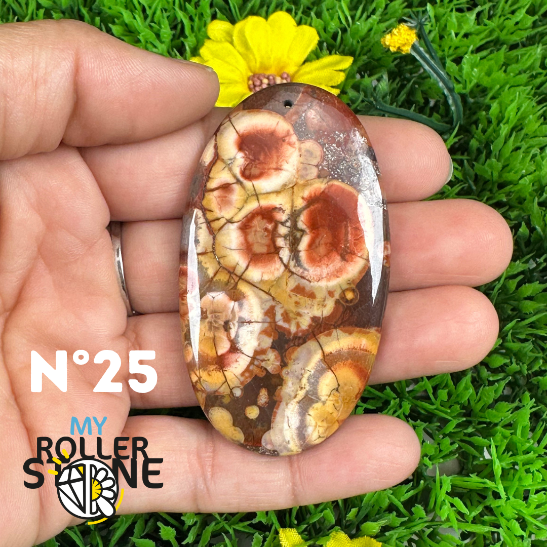 Pendentif Percé en Jaspe Œil d’Oiseau 5A