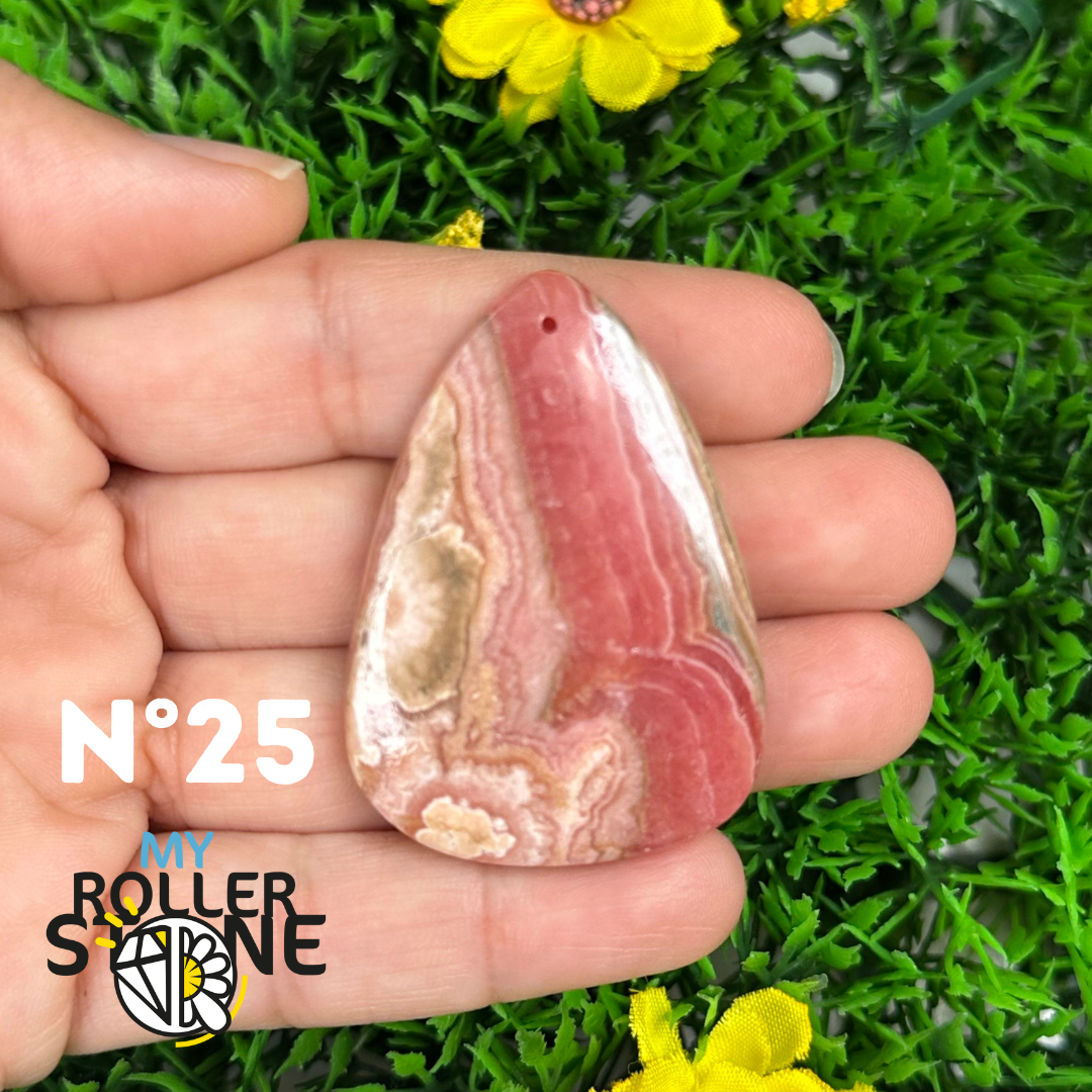 Pendentif Percé Rhodochrosite