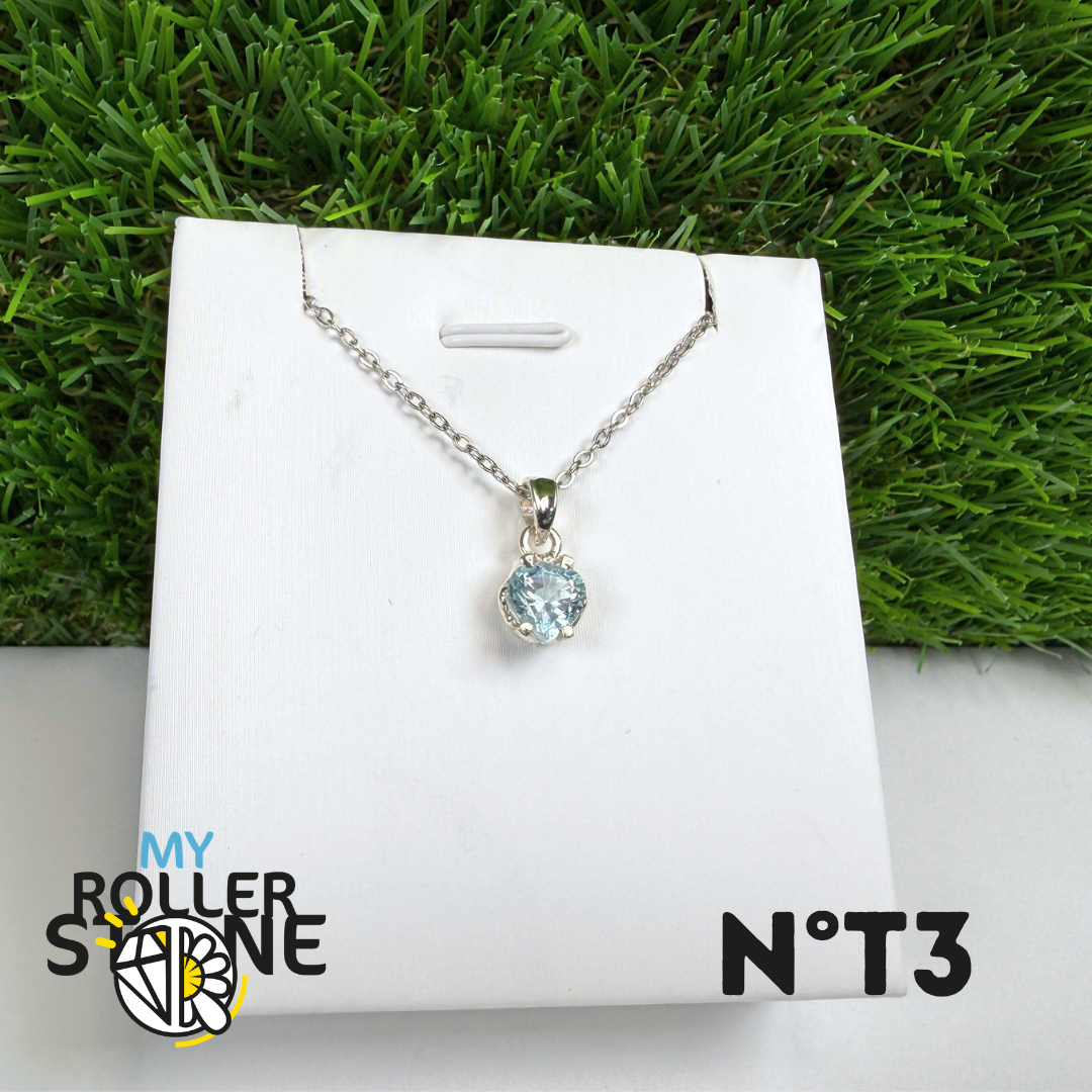 Pendentif Topaze Bleue Argent 925 #3