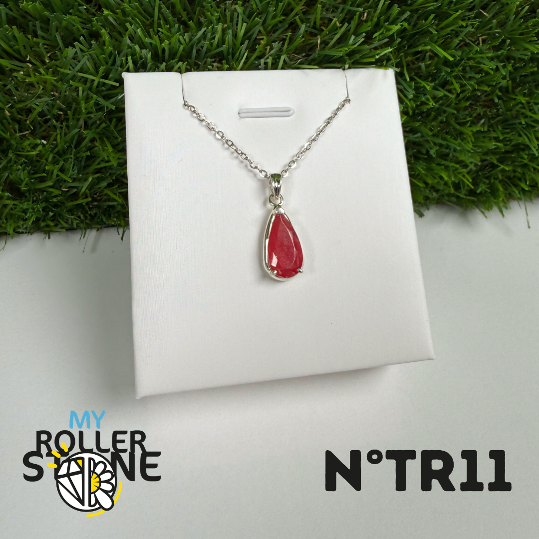 Pendentif Tourmaline Rose (Rubellite) – Argent 925- #11
