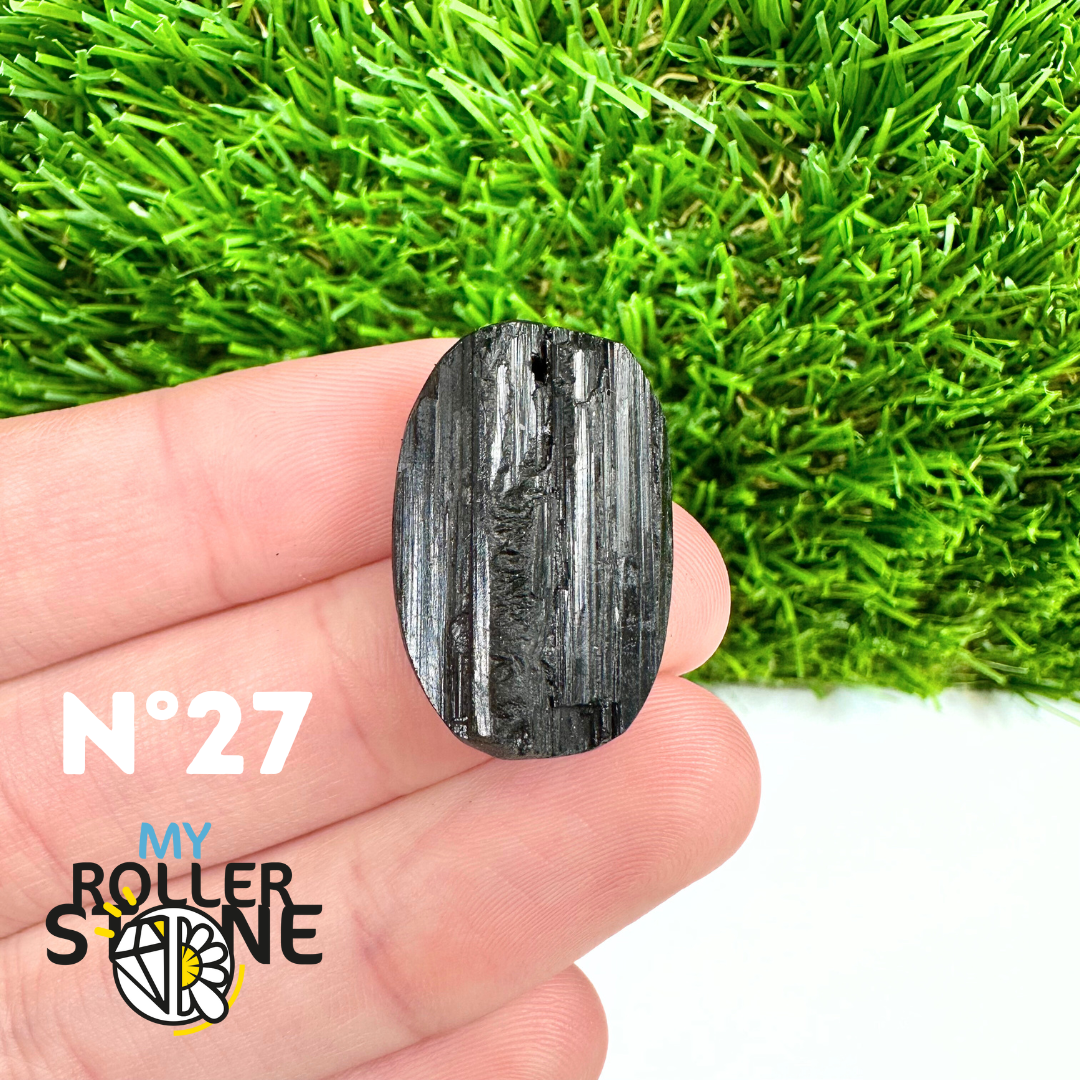 Pendentif Perce Tourmaline Noire 5A