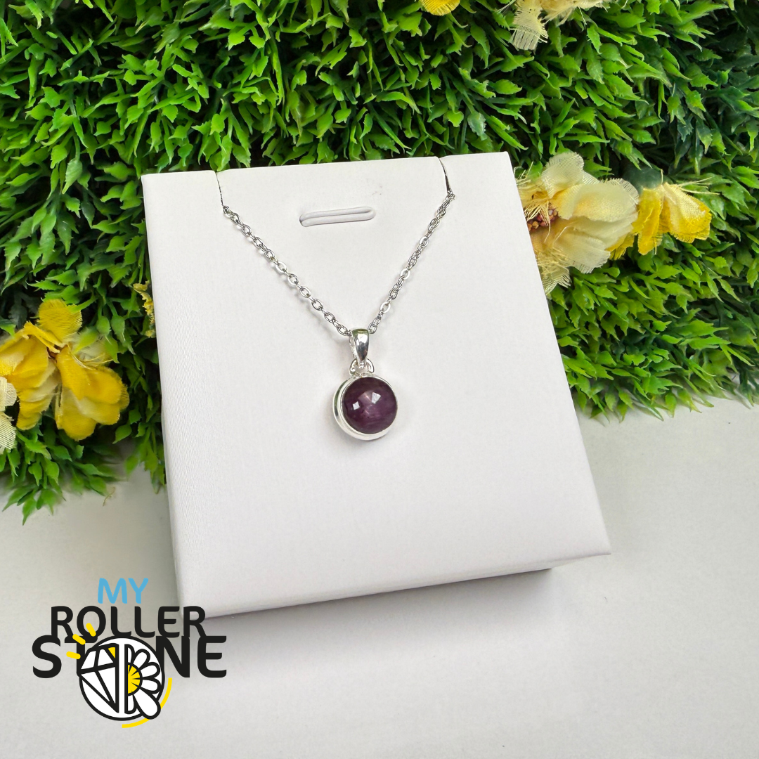 Pendentif Rubis Étoilé Argent 925 – RBSP192