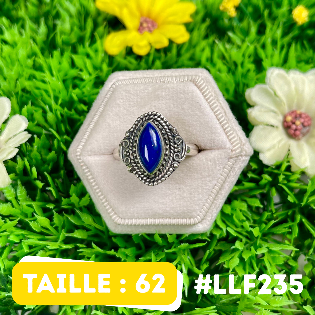 Bague Argent 925 Lapis Lazuli #LLF235